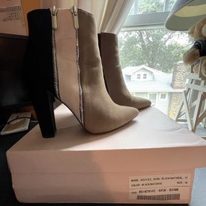 Just Fab Color Block Heel Booties